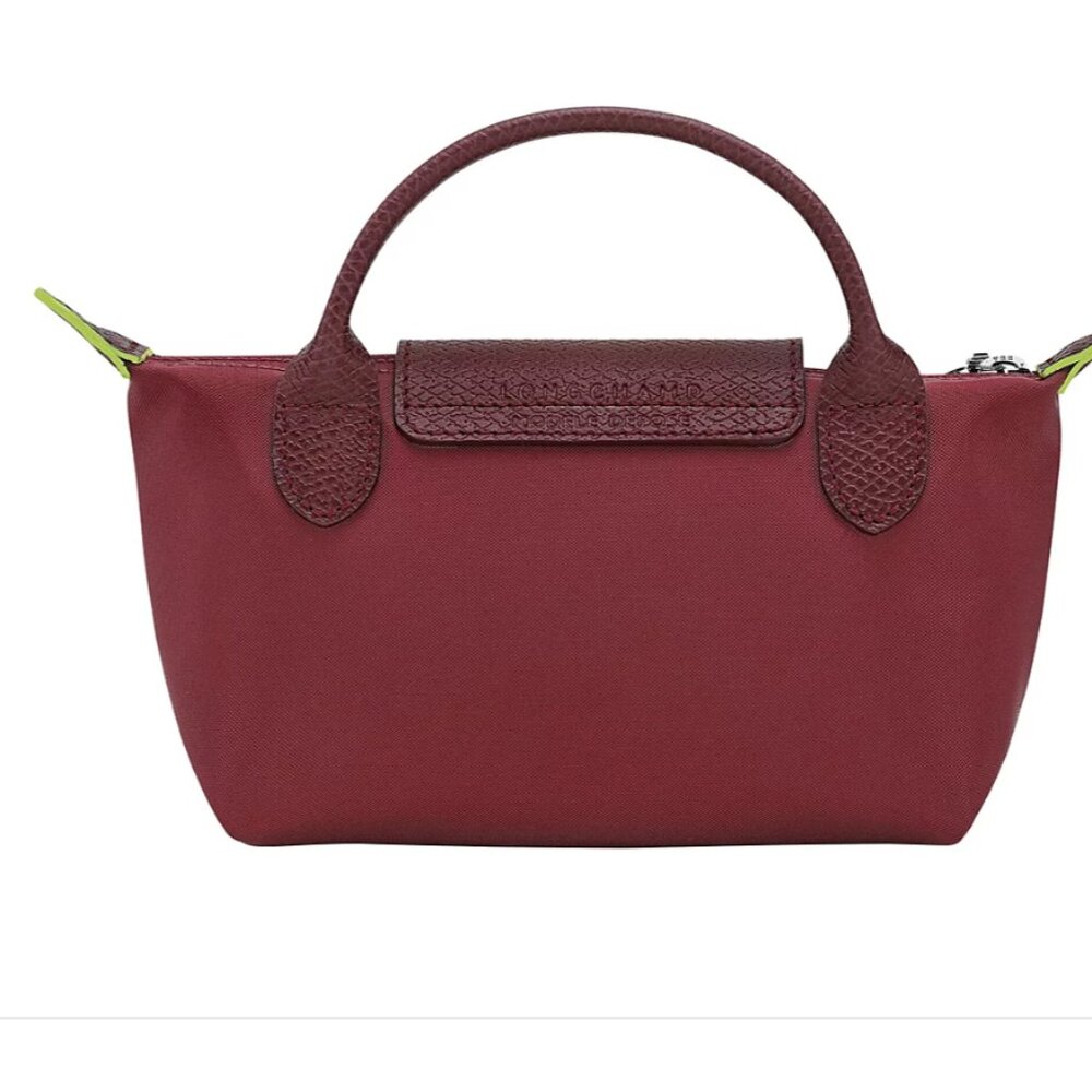 EUC Longchamp Green Mini Pouch in Pomegranate - Picture 6 of 11